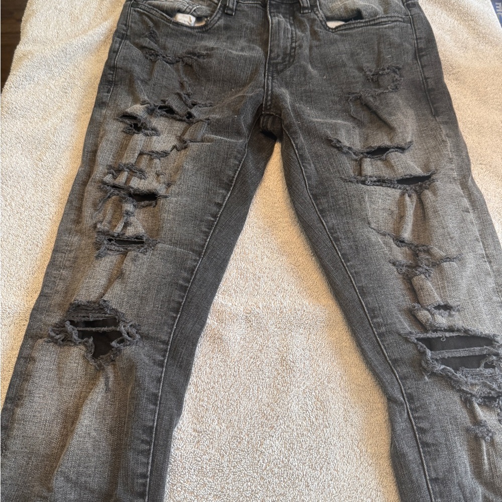 Jordan Craig Distressed Black Skinny Jeans